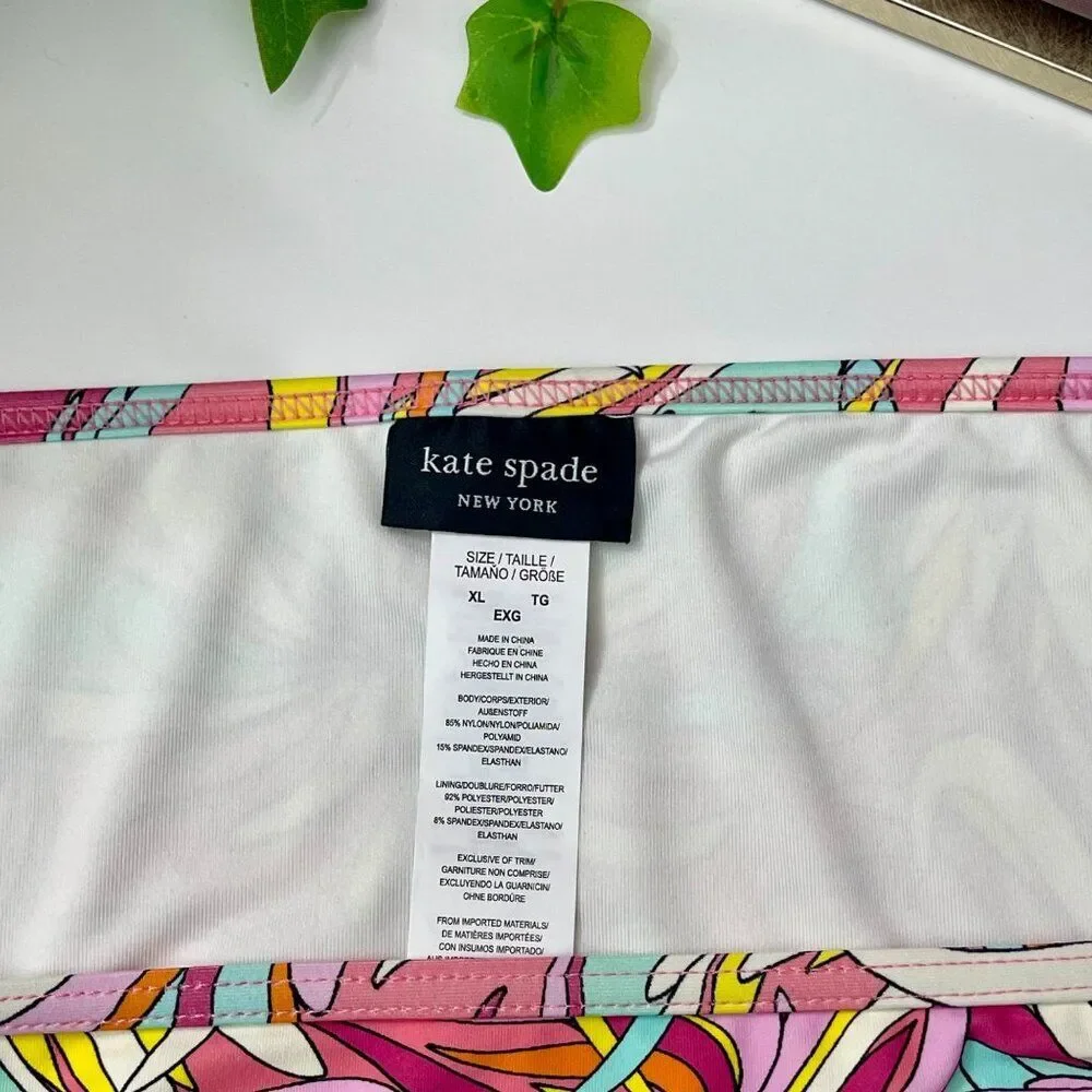 Kate Spade High Leg Bikini Bottom in Anemone Floral Size  XL